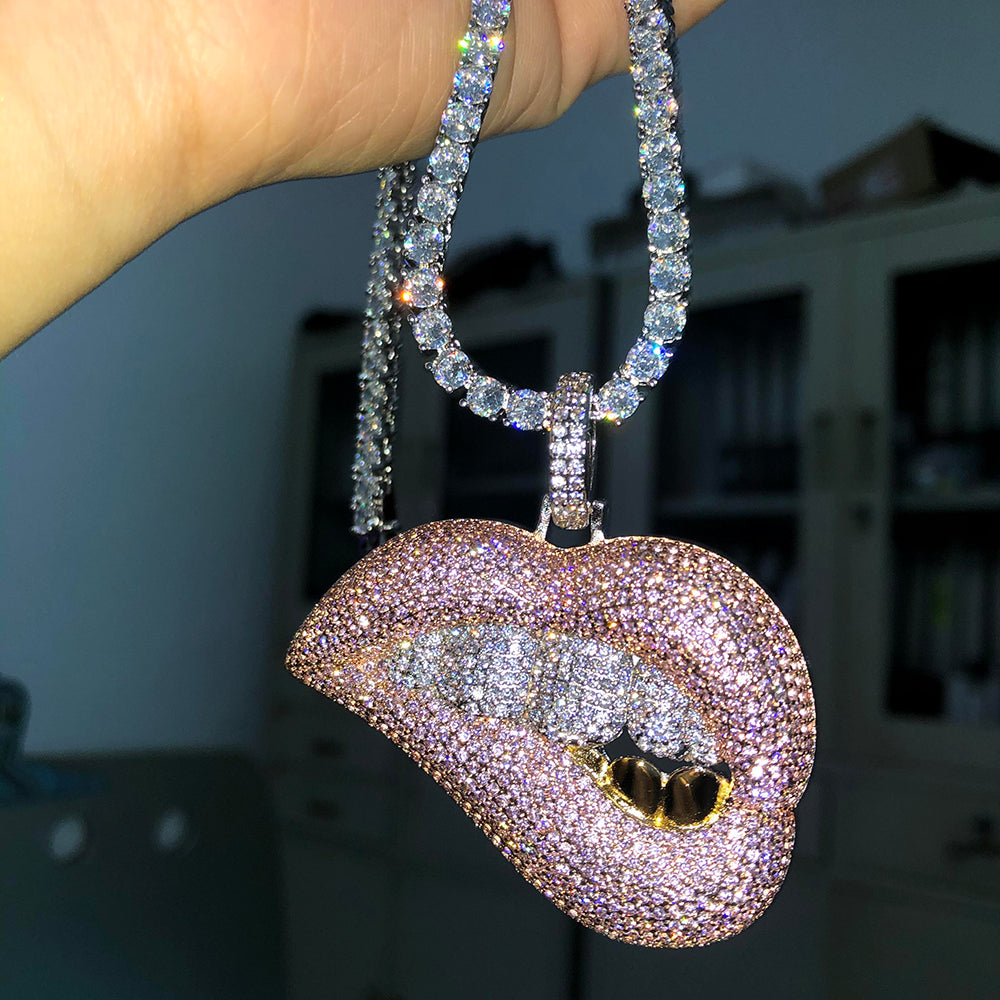 Iced Lips Pendant