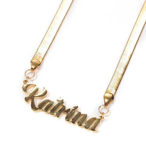 Herringbone Name Necklace